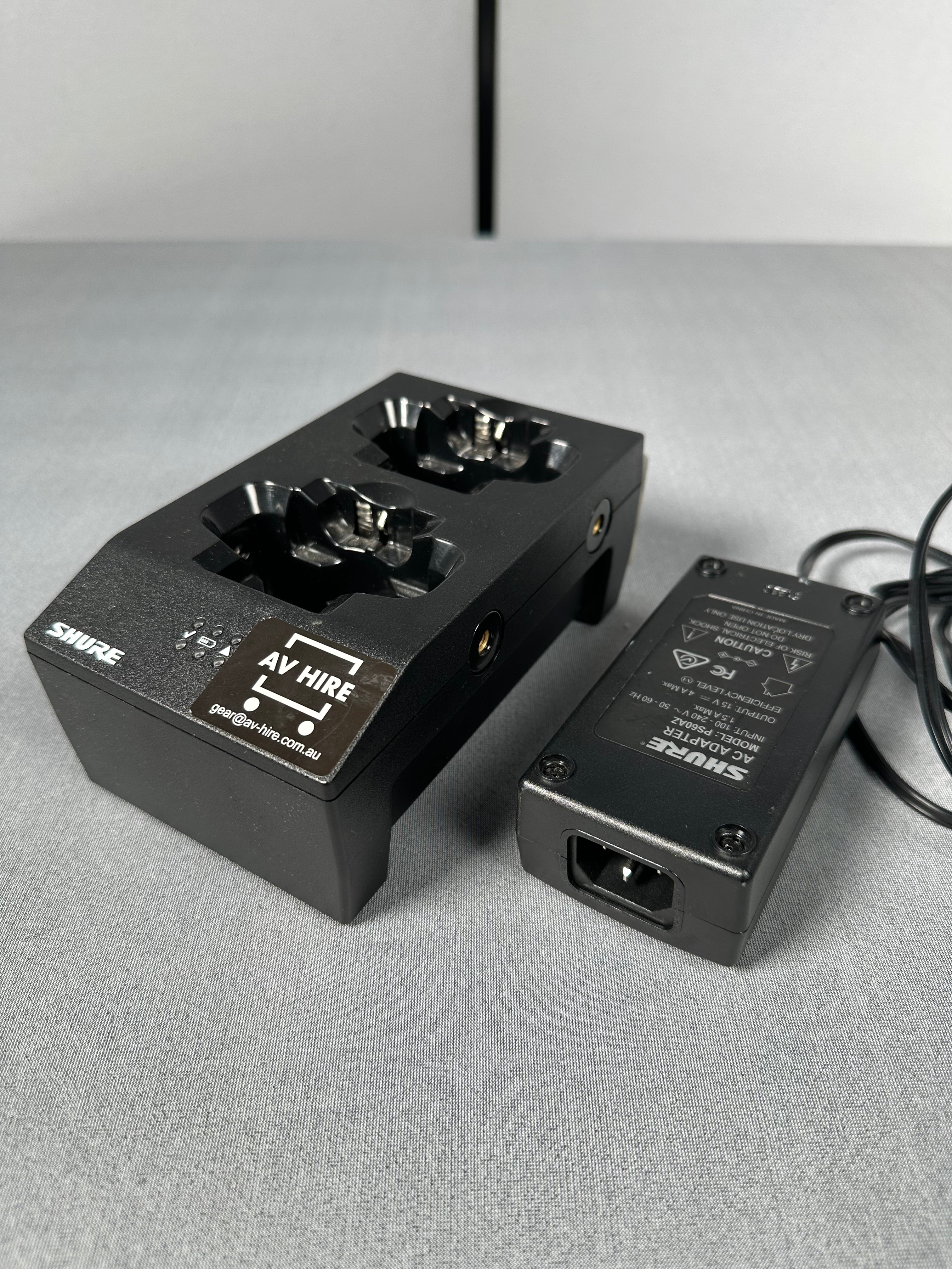 Shure SBC200 Dual Slot Radio Mic  / Battery Charger with PS60 Power Supply