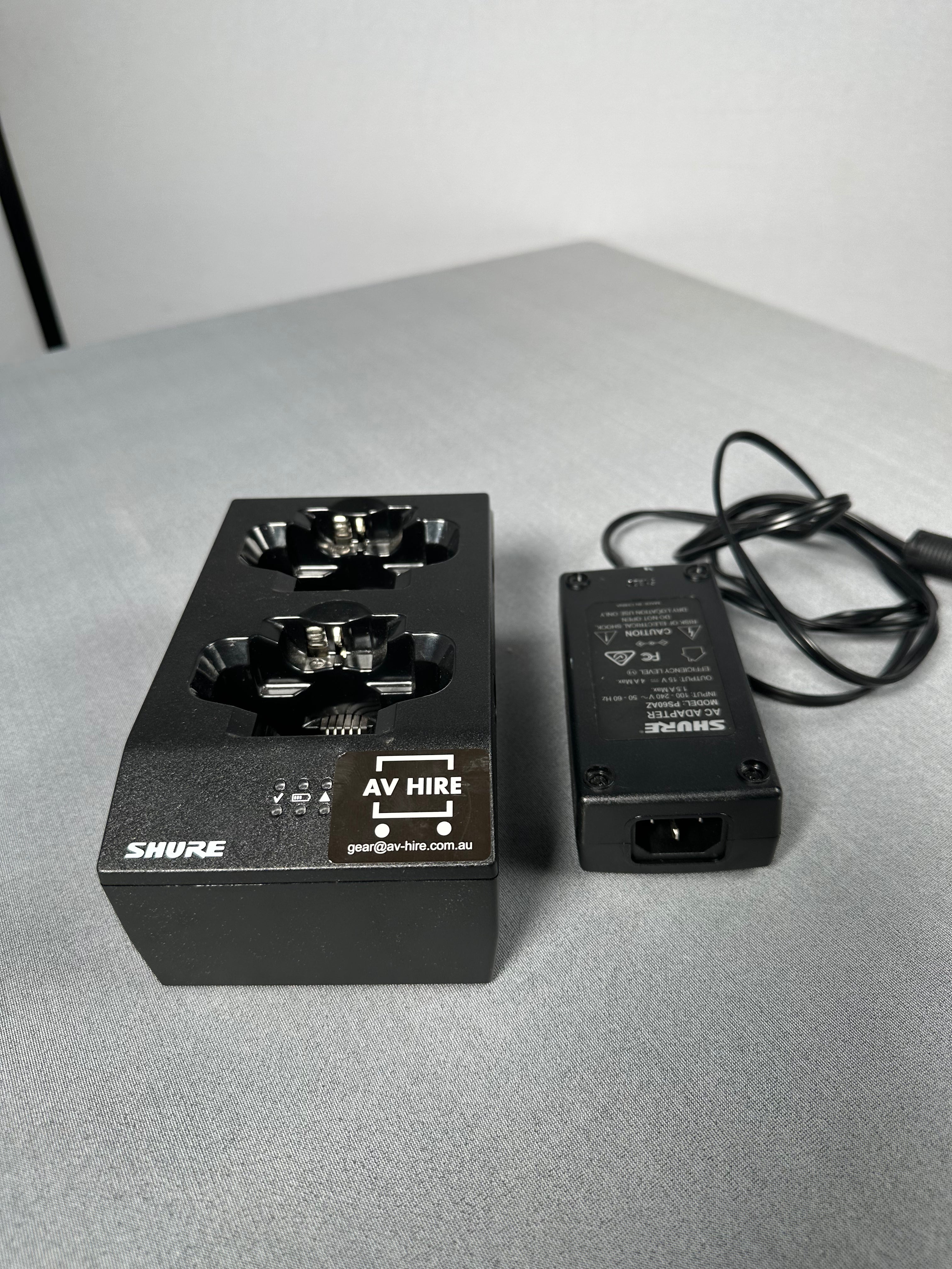 Shure SBC200 Dual Slot Radio Mic  / Battery Charger with PS60 Power Supply