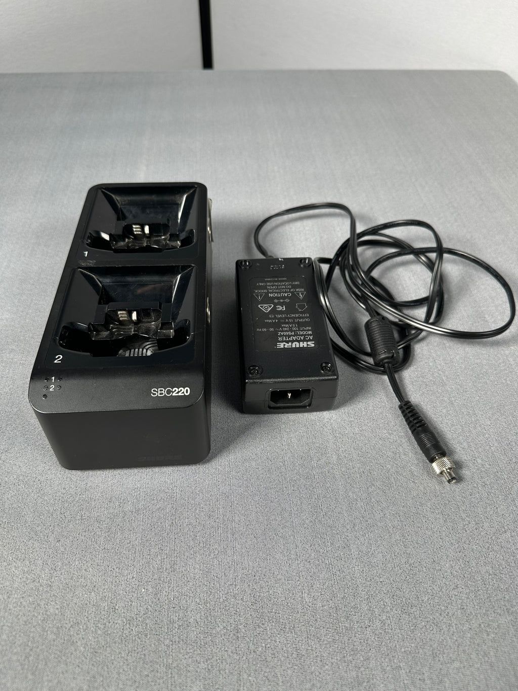 Shure SBC220 Networked Dual Slot Radio Mic  / Battery Charger with PS60 Power Supply