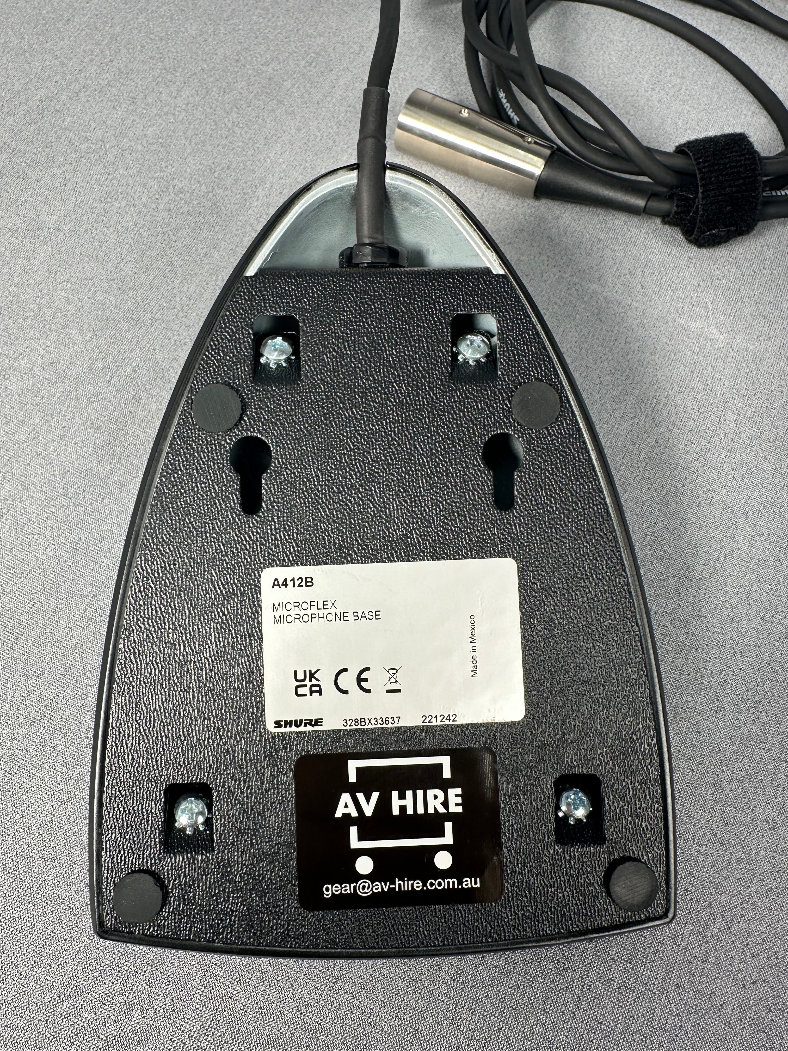 Shure A412B Microflex Microphone Cabled Base