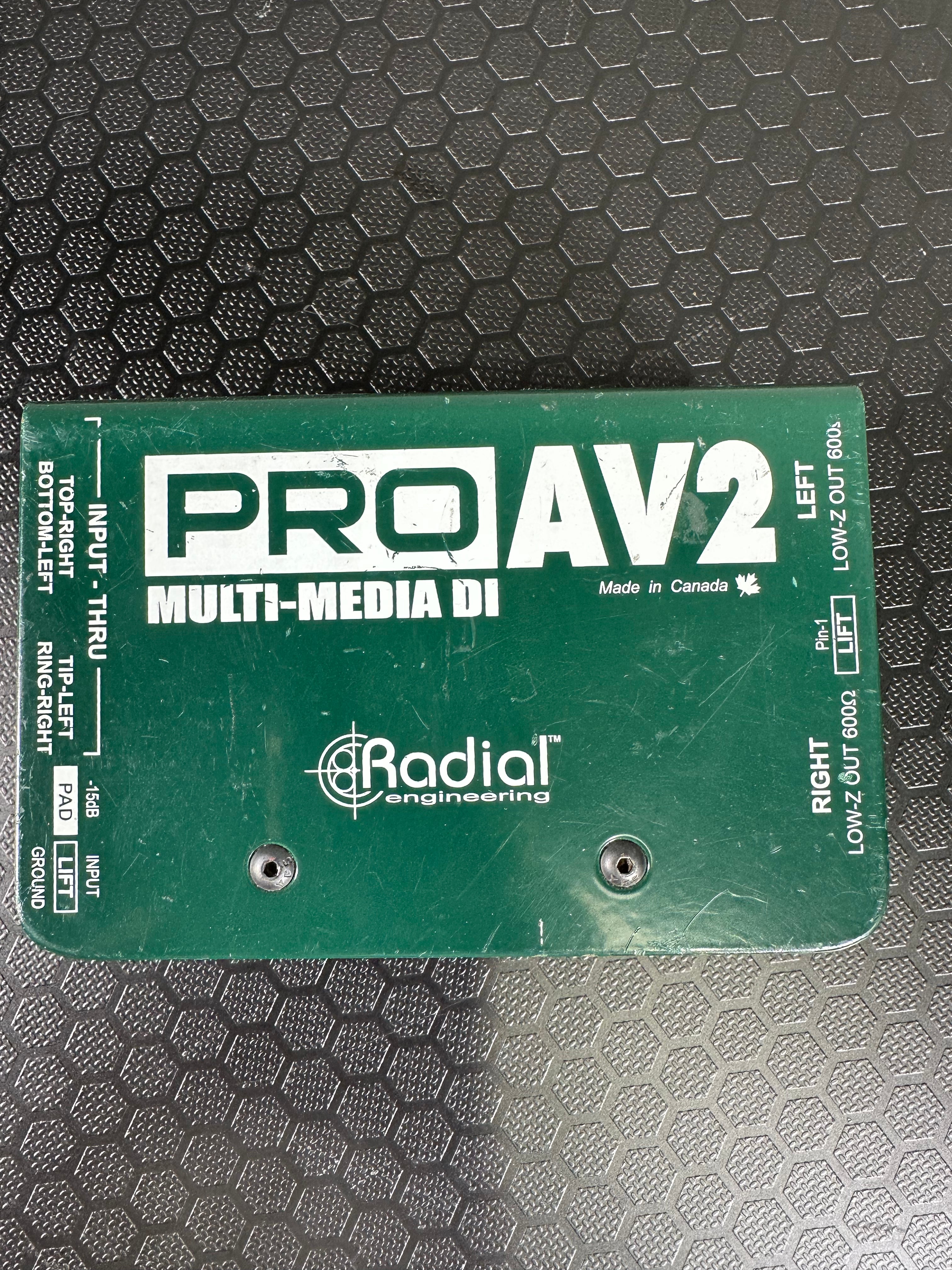 Radial PROAV2 Passive Stereo Multimedia DI Box