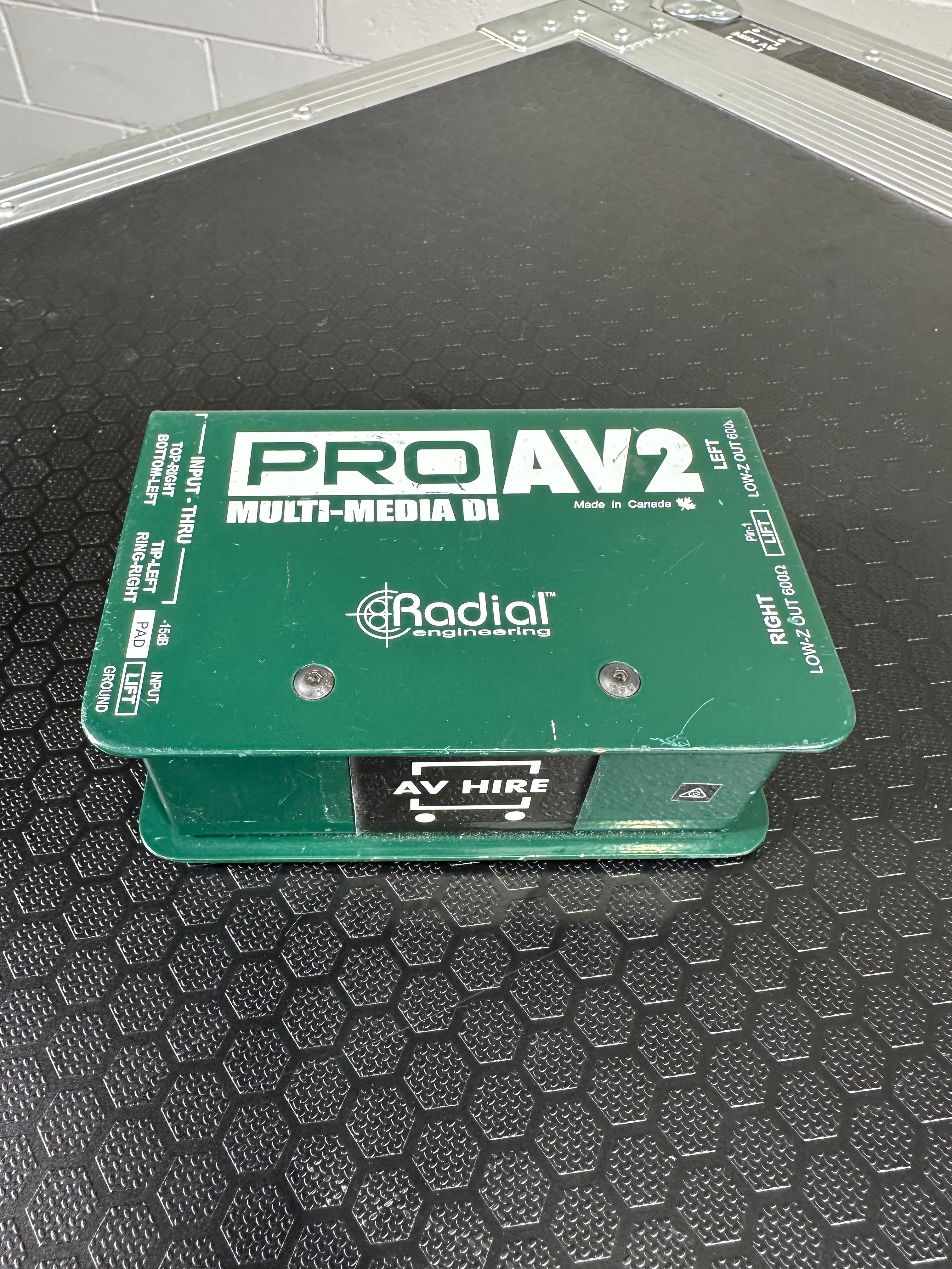 Radial PROAV2 Passive Stereo Multimedia DI Box